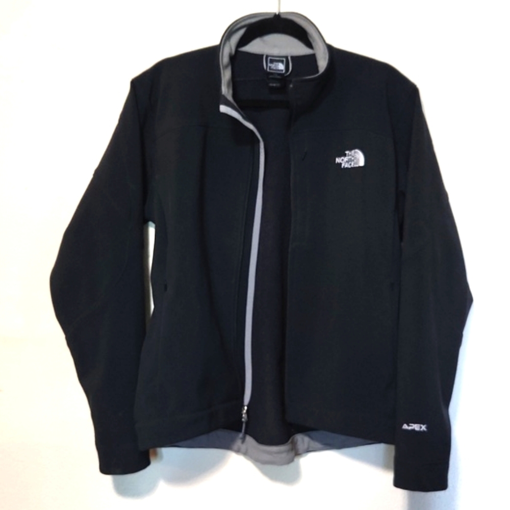 The North Face APEX Bionic Windwall Fleece Lined Softshell Jacket Black Large - Picture 3 of 13